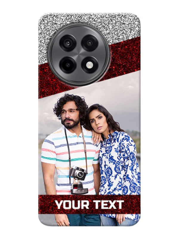 Custom OnePlus 13R 5G Custom Hard Phone Case - Image Holder With Glitter Strip Design