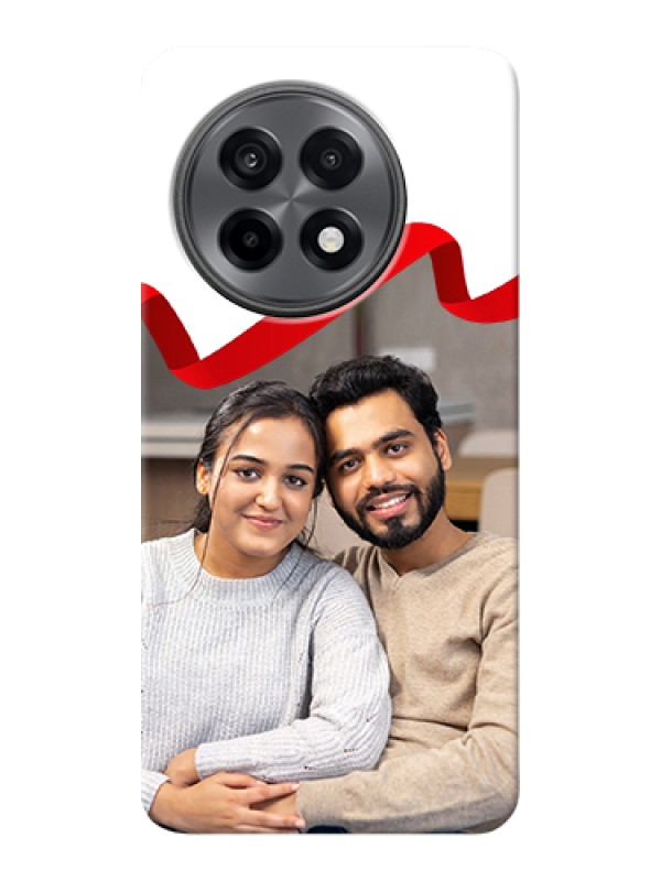 Custom OnePlus 13R 5G Custom Hard Phone Case - Red Ribbon Frame Design