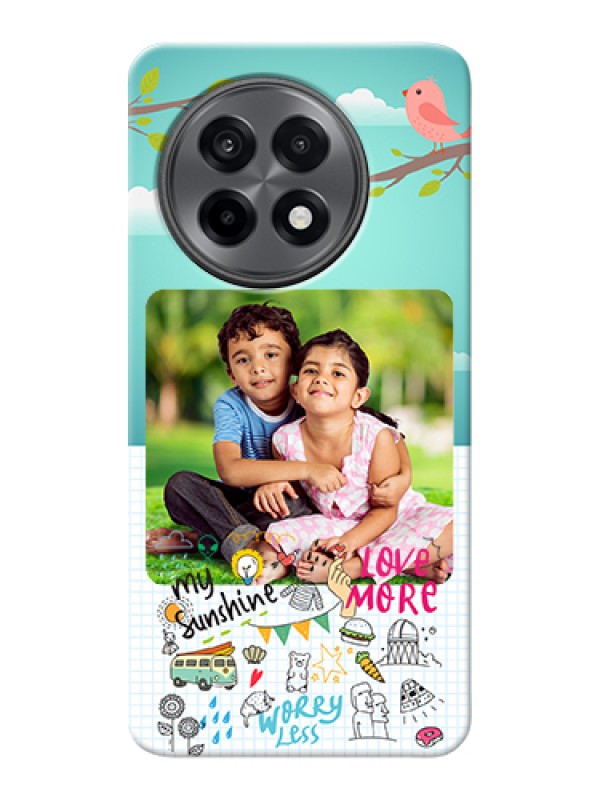 Custom OnePlus 13R 5G Custom Hard Phone Case - Doodle Love Design