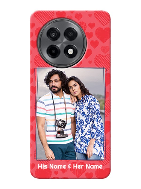 Custom OnePlus 13R 5G Custom Hard Phone Case - With Red Heart Symbols Design