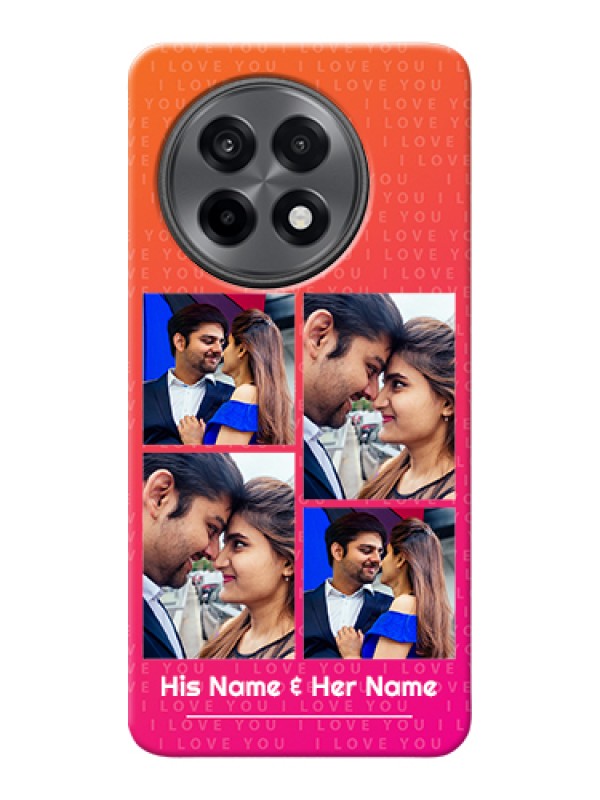 Custom OnePlus 13R 5G Custom Hard Phone Case - I Love You Pink Design