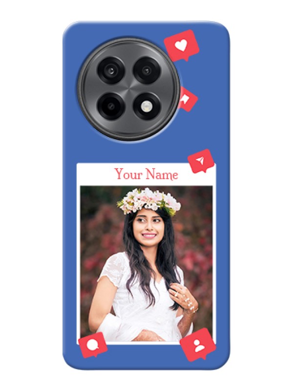 Custom OnePlus 13R 5G Custom Hard Phone Case - Like Share And Comment Design