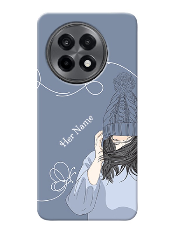 Custom OnePlus 13R 5G Custom Hard Phone Case - Girl In Winter Outfit Design
