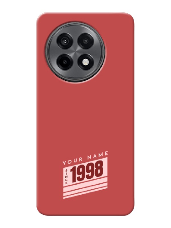 Custom OnePlus 13R 5G Custom Hard Phone Case - Red Custom Year Of Birth Design