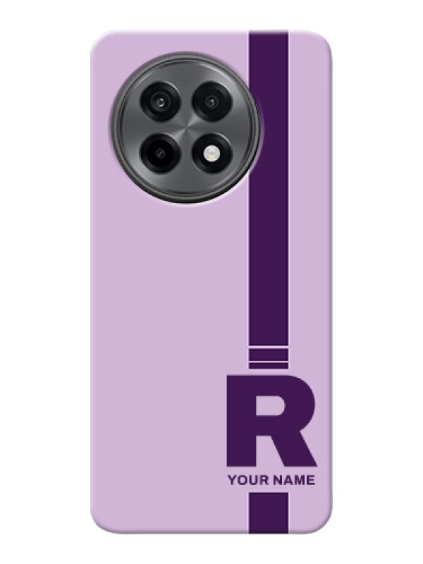 Custom OnePlus 13R 5G Custom Hard Phone Case - Simple Dual Tone Stripe With Name Design