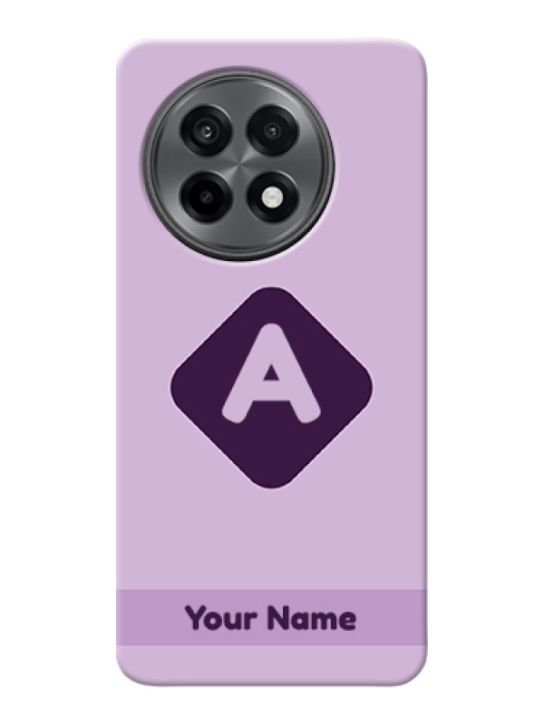 Custom OnePlus 13R 5G Custom Hard Phone Case - Custom Letter In Curved Badge Design