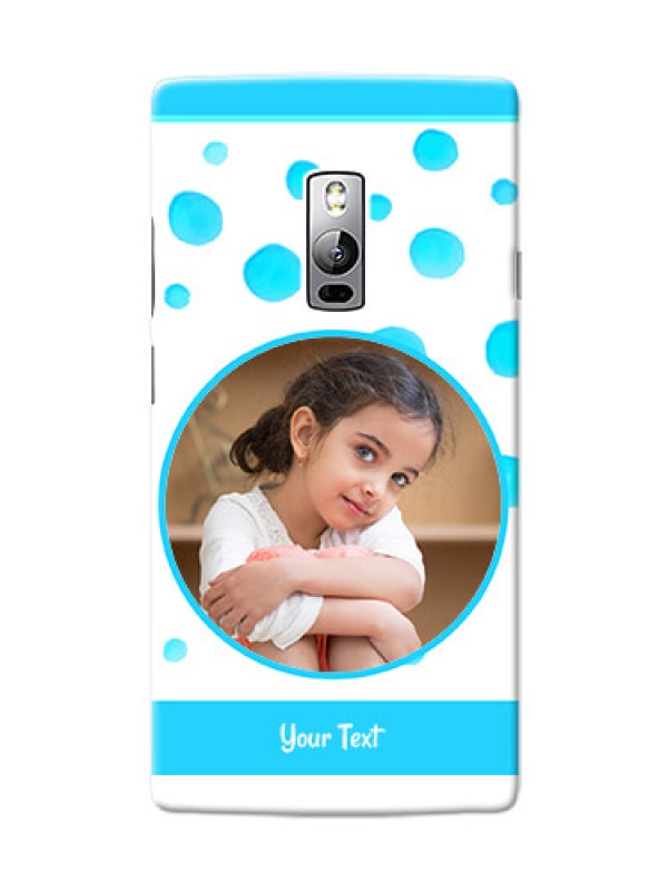 Custom OnePlus 2 Blue Bubbles Pattern Mobile Cover Design