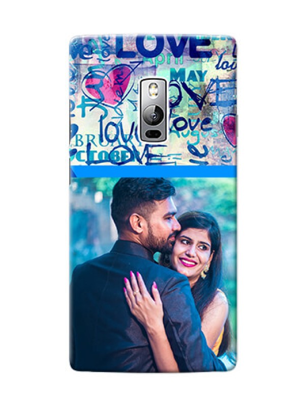 Custom OnePlus 2 Colourful Love Patterns Mobile Case Design