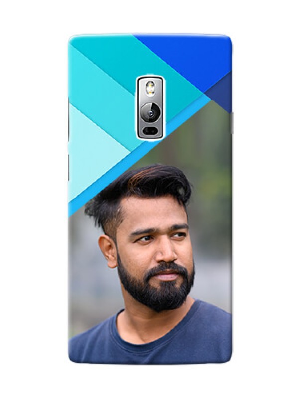 Custom OnePlus 2 Blue Abstract Mobile Cover Design