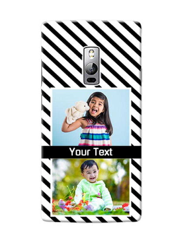 Custom OnePlus 2 2 image holder with black and white stripes Design
