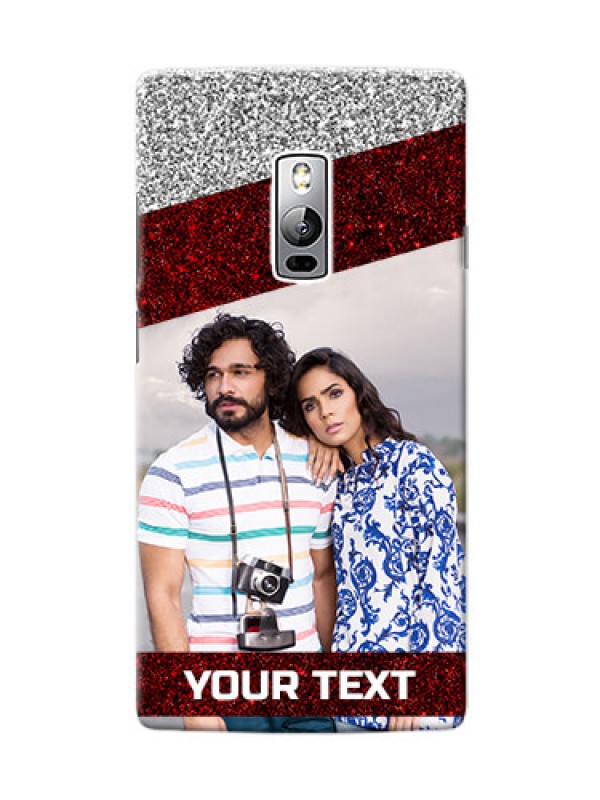 Custom OnePlus 2 2 image holder with glitter strip Design