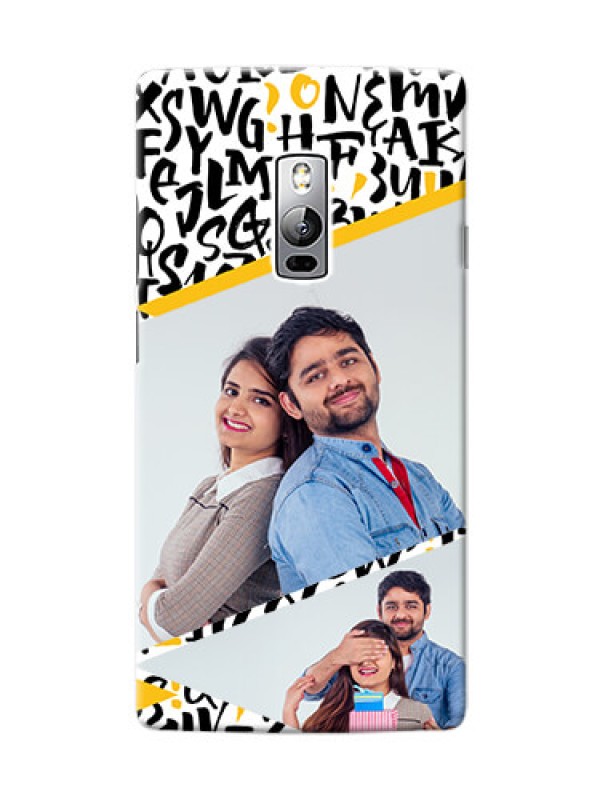 Custom OnePlus 2 2 image holder with letters pattern  Design