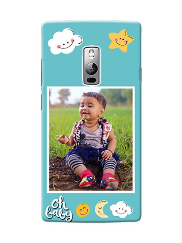 Custom OnePlus 2 kids frame with smileys and stars Design