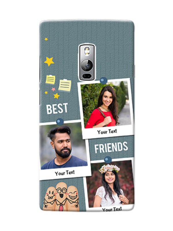 Custom OnePlus 2 3 image holder with sticky frames and friendship day wishes Design
