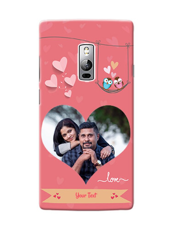 Custom OnePlus 2 heart frame with love birds Design
