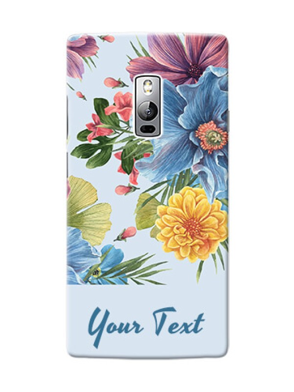 Custom OnePlus 2 Custom Phone Cases: Stunning Watercolored Flowers Painting Design