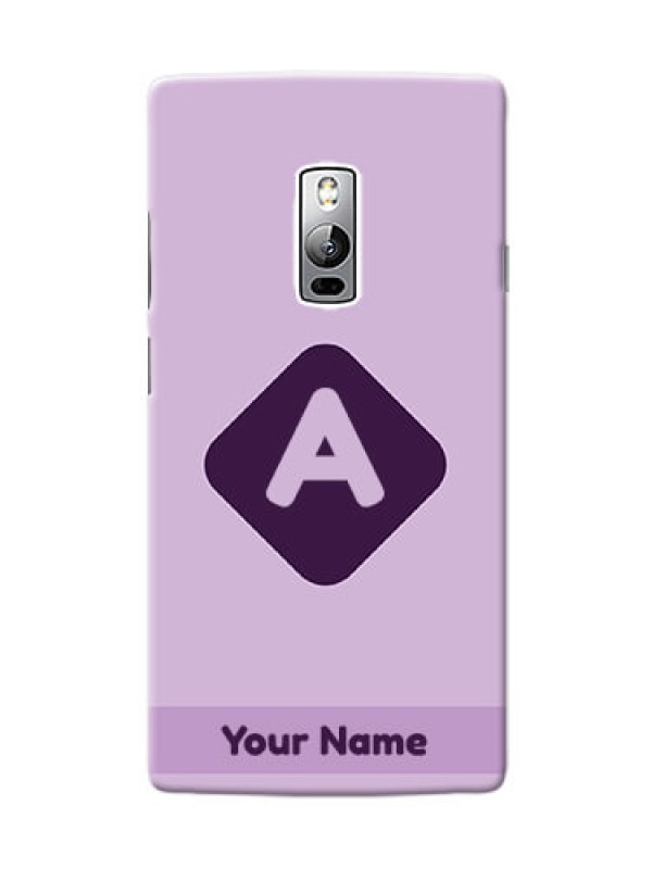 Custom OnePlus 2 Custom Mobile Case with Custom Letter in curved badge Design