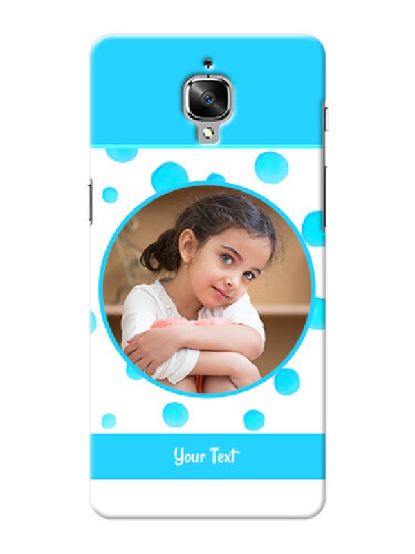Custom OnePlus 3 Blue Bubbles Pattern Mobile Cover Design
