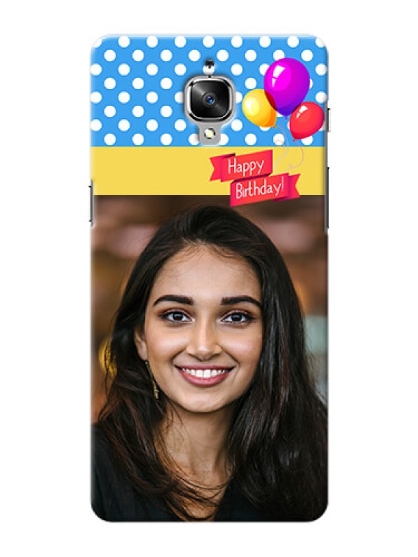 Custom OnePlus 3 Happy Birthday Mobile Back Cover Design