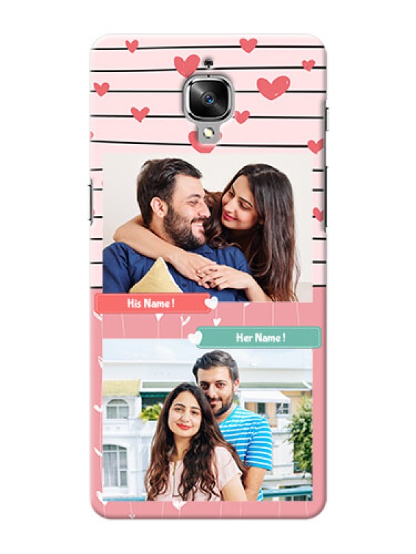 Custom OnePlus 3 2 image holder with hearts Design