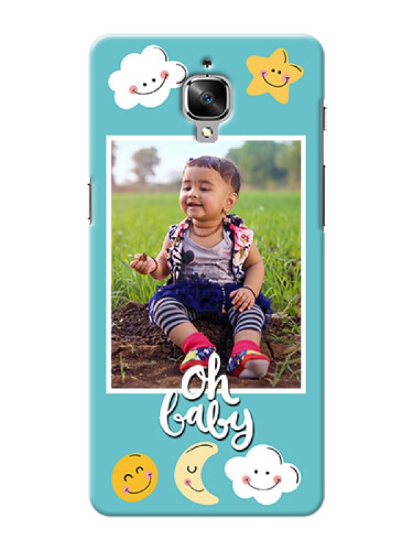 Custom OnePlus 3 kids frame with smileys and stars Design