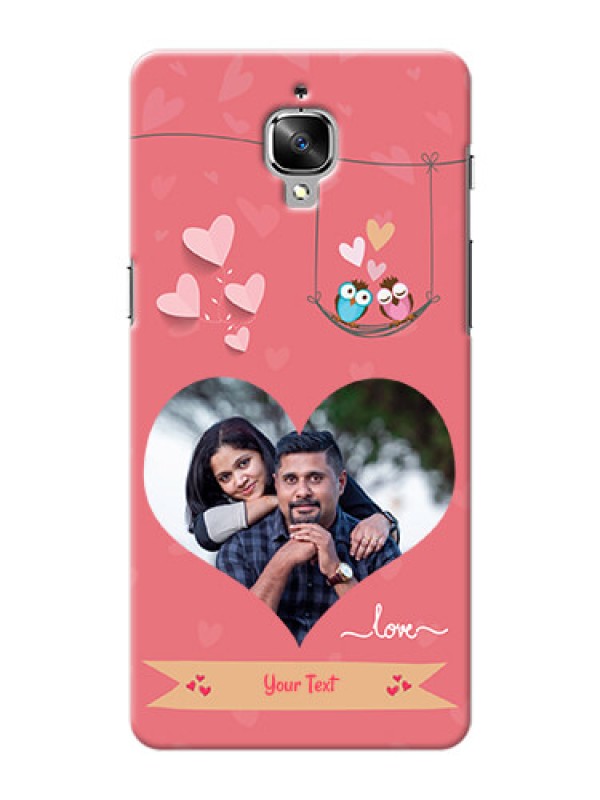 Custom OnePlus 3 heart frame with love birds Design