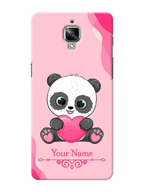 Custom OnePlus 3 Mobile Back Covers: Cute Panda Design