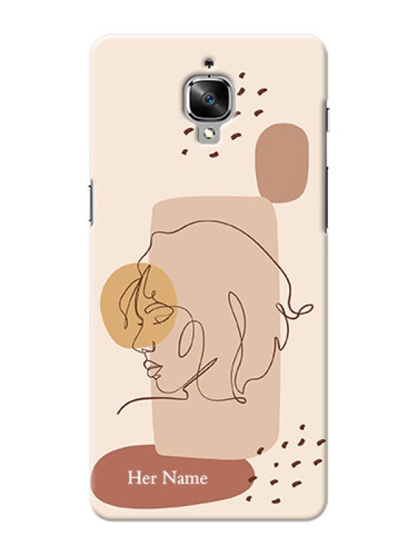 Custom OnePlus 3 Custom Phone Covers: Calm Woman line art Design