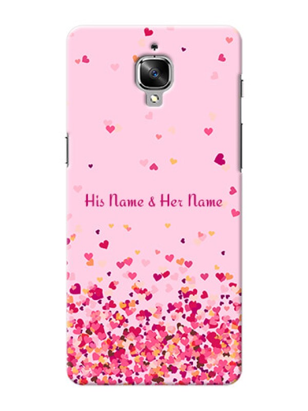 Custom OnePlus 3 Phone Back Covers: Floating Hearts Design