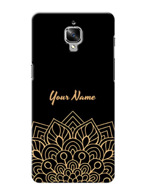Custom OnePlus 3 Back Covers: Golden mandala Design