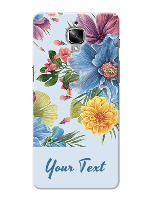 Custom OnePlus 3 Custom Phone Cases: Stunning Watercolored Flowers Painting Design