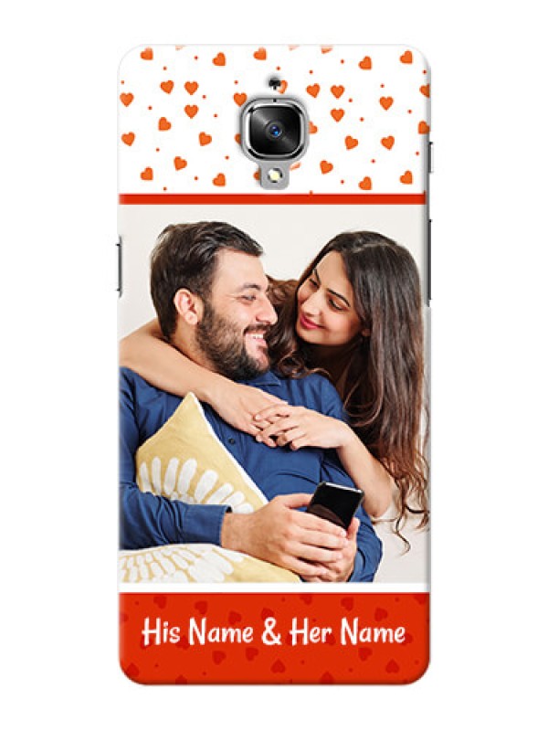 Custom OnePlus 3T Orange Love Symbol Mobile Cover Design