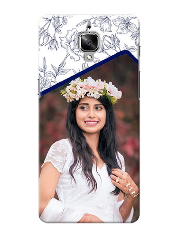 Custom OnePlus 3T Floral Design Mobile Cover Design