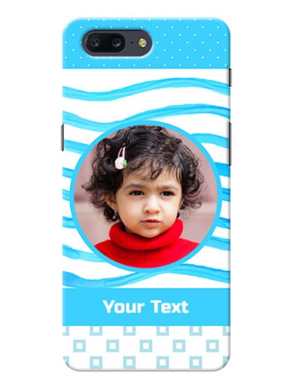Custom OnePlus 5 Simple Blue Design Mobile Case Design