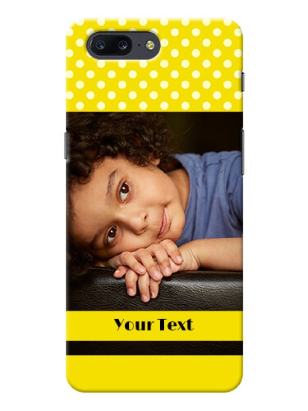 Custom OnePlus 5 Bright Yellow Mobile Case Design