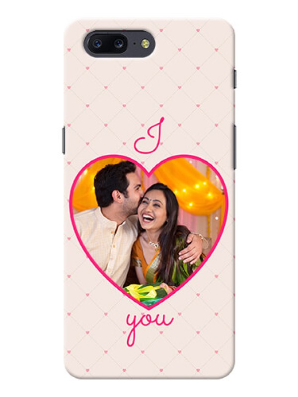 Custom OnePlus 5 Love Symbol Picture Upload Mobile Case Design
