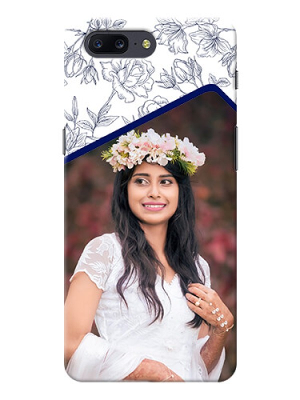Custom OnePlus 5 Floral Design Mobile Cover Design