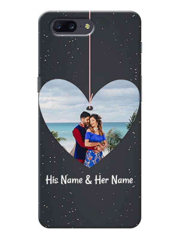 Custom OnePlus 5 Hanging Heart Mobile Back Case Design