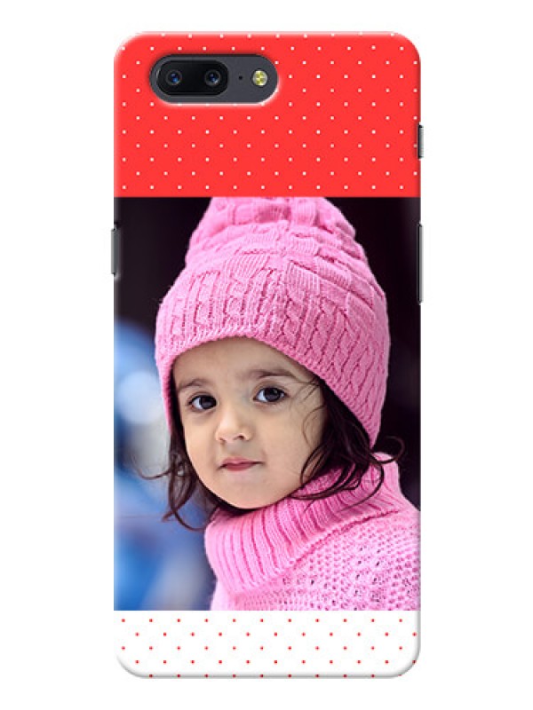 Custom OnePlus 5 Red Pattern Mobile Case Design
