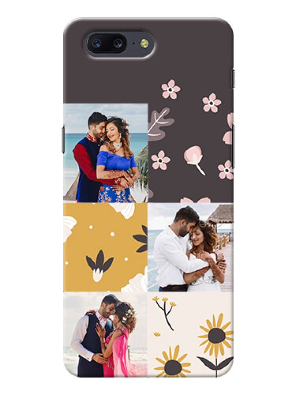 Custom OnePlus 5 3 image holder with florals Design