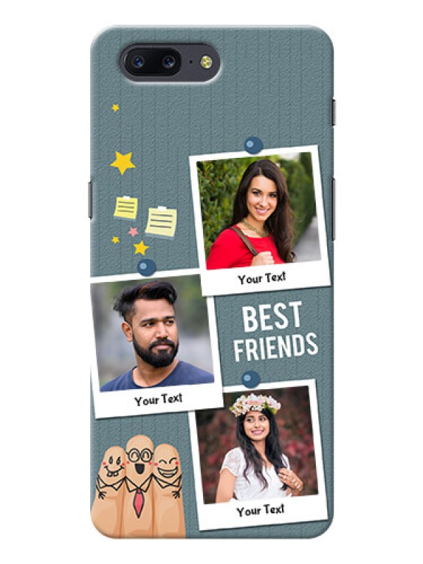 Custom OnePlus 5 3 image holder with sticky frames and friendship day wishes Design