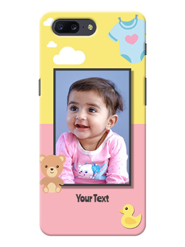 Custom OnePlus 5 kids frame with 2 colour design with toys Design