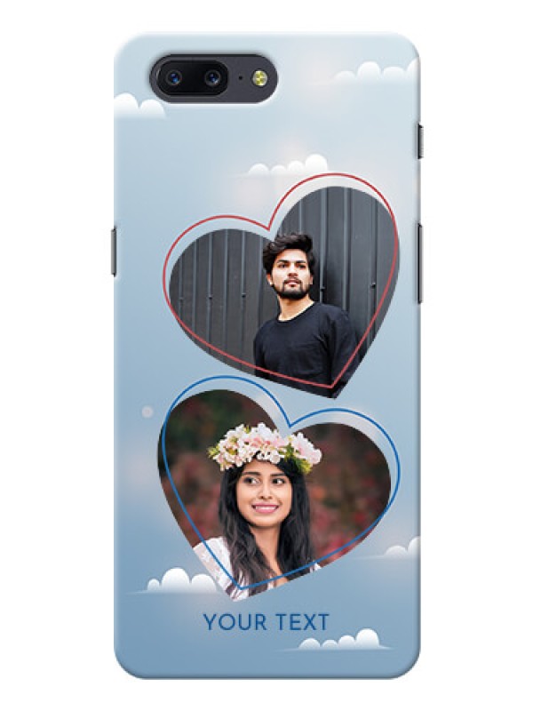 Custom OnePlus 5 couple heart frames with sky backdrop Design