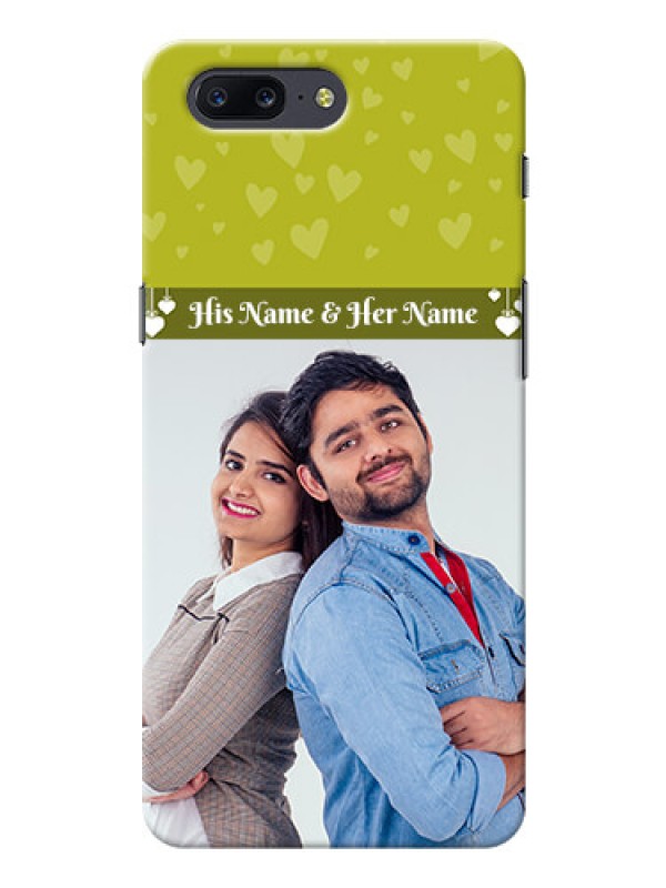 Custom OnePlus 5 you and me design with hanging hearts Design