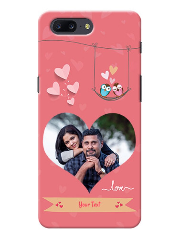 Custom OnePlus 5 heart frame with love birds Design