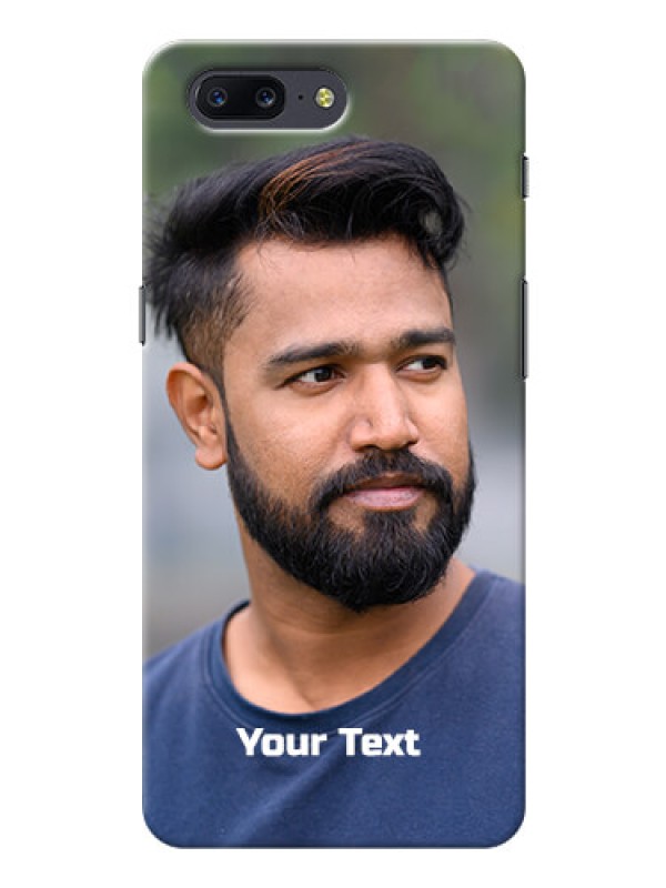 Custom Oneplus 5 Mobile Cover: Photo with Text