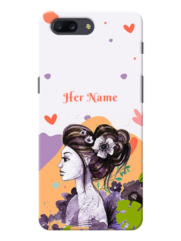 Custom OnePlus 5 Custom Mobile Case with Woman And Nature Design