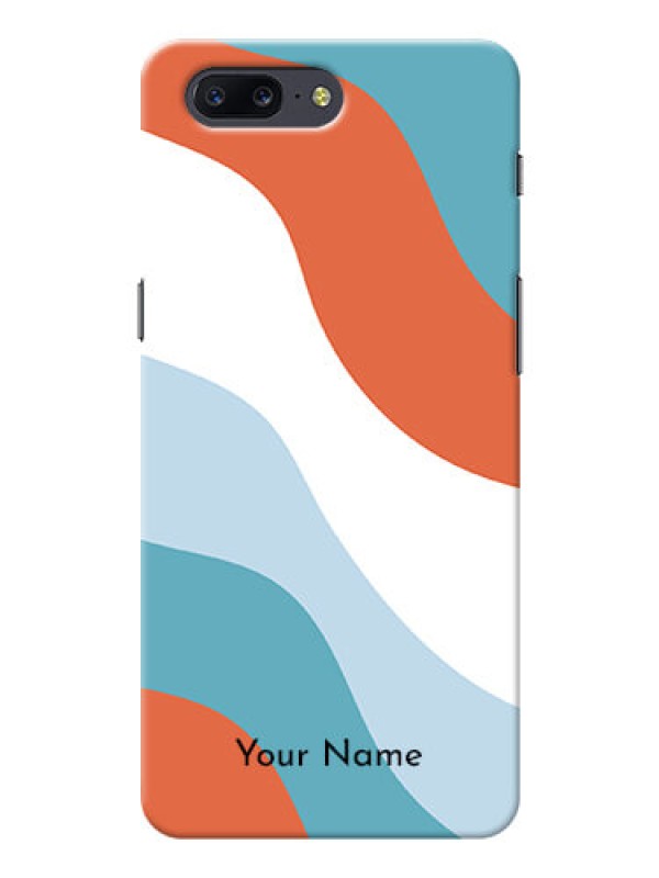 Custom OnePlus 5 Mobile Back Covers: coloured Waves Design
