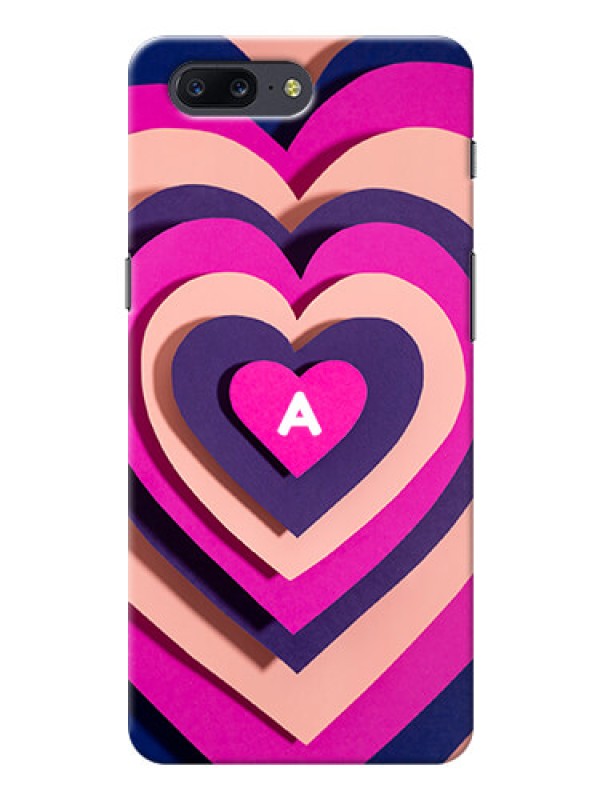Custom OnePlus 5 Custom Mobile Case with Cute Heart Pattern Design