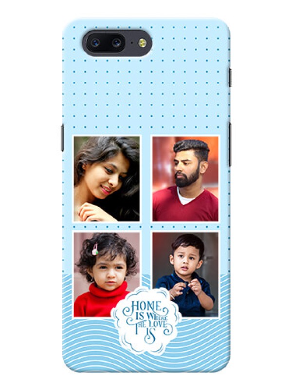 Custom OnePlus 5 Custom Phone Covers: Cute love quote with 4 pic upload Design